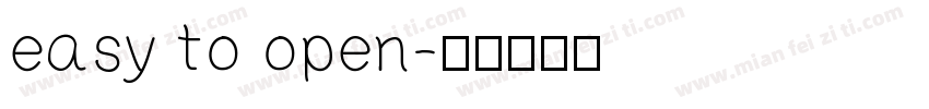 easy to open字体转换